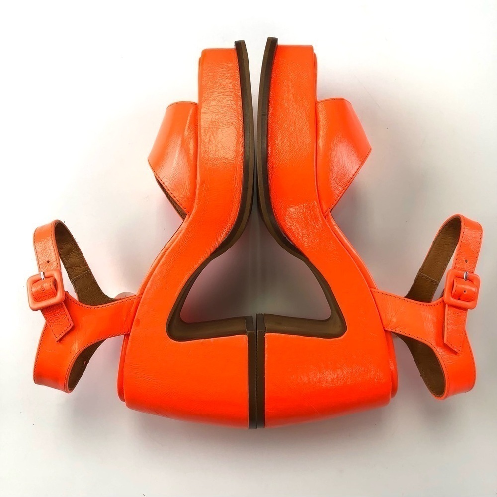 L’Intervalle neon orange platform sandal Size 39 Valtos Mod 70s Disco - Picture 6 of 14
